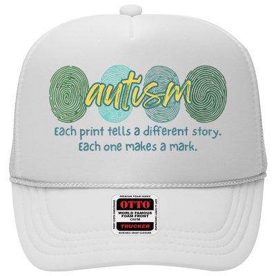 Fingerprint Autism Each Print Tells A Different Story Trucker Hat