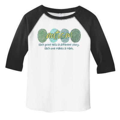 Fingerprint Autism Each Print Tells A Different Story Toddler Fine Jersey T-Shirt