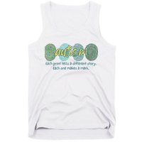 Fingerprint Autism Each Print Tells A Different Story Tank Top