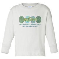 Fingerprint Autism Each Print Tells A Different Story Toddler Long Sleeve Shirt