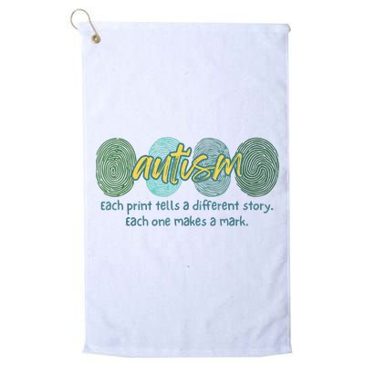 Fingerprint Autism Each Print Tells A Different Story Golf Towel