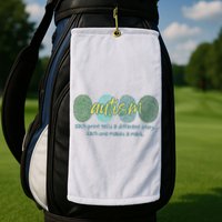 Fingerprint Autism Each Print Tells A Different Story Golf Towel