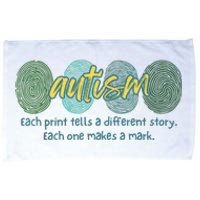 Fingerprint Autism Each Print Tells A Different Story Microfiber Hand Towel