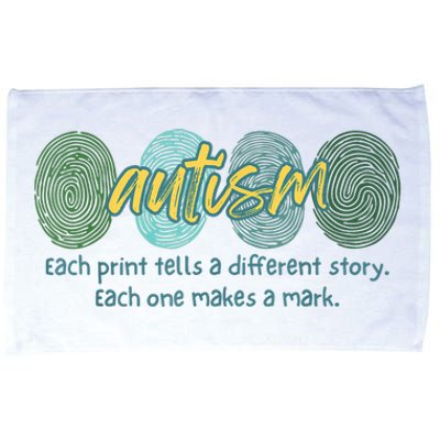 Fingerprint Autism Each Print Tells A Different Story Microfiber Hand Towel