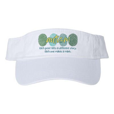 Fingerprint Autism Each Print Tells A Different Story Valucap Bio-Washed Visor