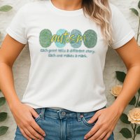 Fingerprint Autism Each Print Tells A Different Story Womens T-Shirt