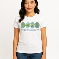 Fingerprint Autism Each Print Tells A Different Story Womens T-Shirt