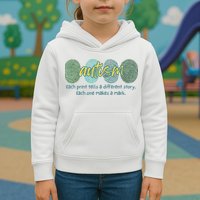 Fingerprint Autism Each Print Tells A Different Story Kids Hoodie