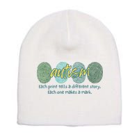 Fingerprint Autism Each Print Tells A Different Story Short Acrylic Beanie