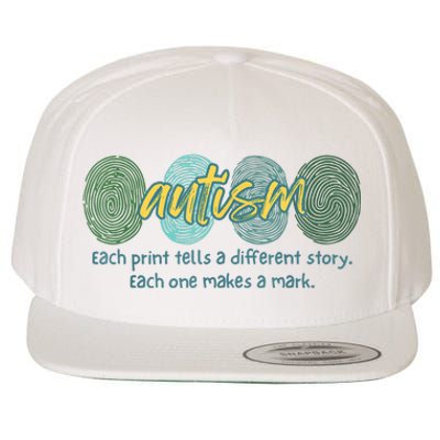 Fingerprint Autism Each Print Tells A Different Story Wool Snapback Cap