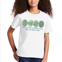 Fingerprint Autism Each Print Tells A Different Story Kids T-Shirt