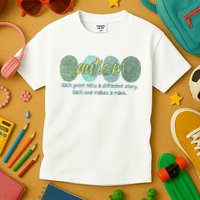 Fingerprint Autism Each Print Tells A Different Story Kids T-Shirt