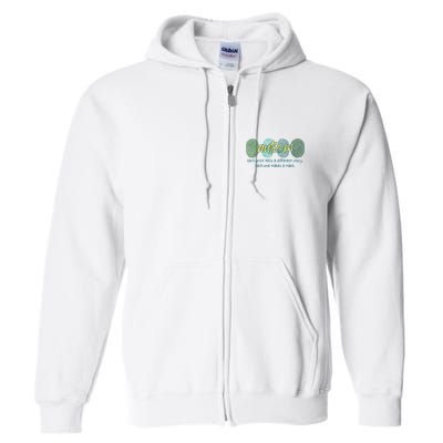 Fingerprint Autism Each Print Tells A Different Story Full Zip Hoodie