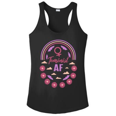 Feminist Af Empowert Support Power Support She Gift Ladies PosiCharge Competitor Racerback Tank