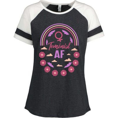 Feminist Af Empowert Support Power Support She Gift Enza Ladies Jersey Colorblock Tee