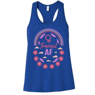 Feminist Af Empowert Support Power Support She Gift Women's Racerback Tank