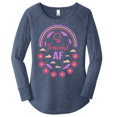 Feminist Af Empowert Support Power Support She Gift Women's Perfect Tri Tunic Long Sleeve Shirt