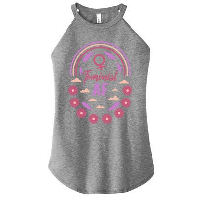 Feminist Af Empowert Support Power Support She Gift Women’s Perfect Tri Rocker Tank