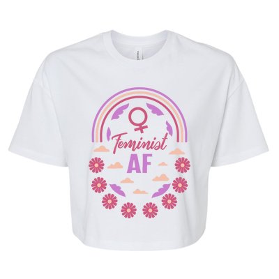 Feminist Af Empowert Support Power Support She Gift Bella+Canvas Jersey Crop Tee