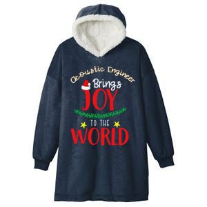 Funny Acoustic Engineer Brings Joy To The World Christmas Hooded Wearable Blanket