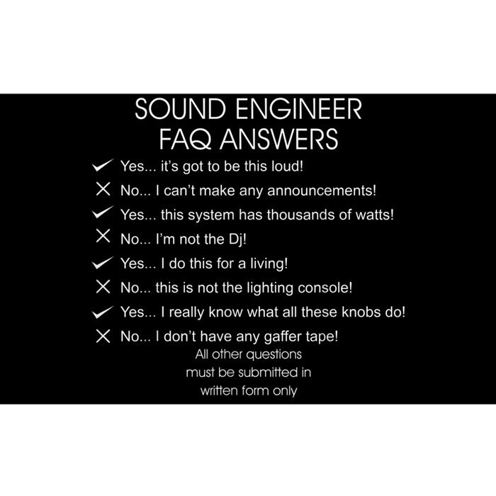 Funny Audio Engineer Definition Sound Technician Guy Gift Bumper Sticker