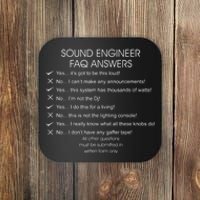 Funny Audio Engineer Definition Sound Technician Guy Gift Coaster