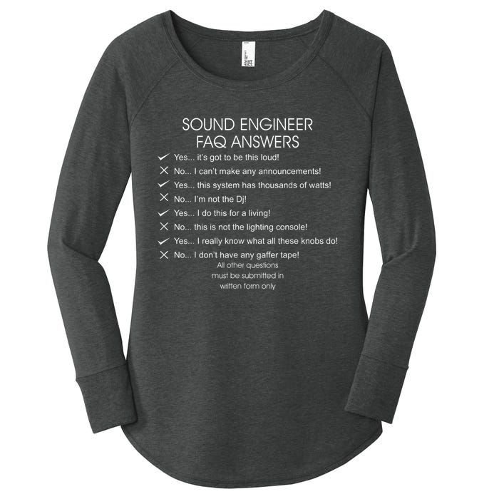 Funny Audio Engineer Definition Sound Technician Guy Gift Women's Perfect Tri Tunic Long Sleeve Shirt