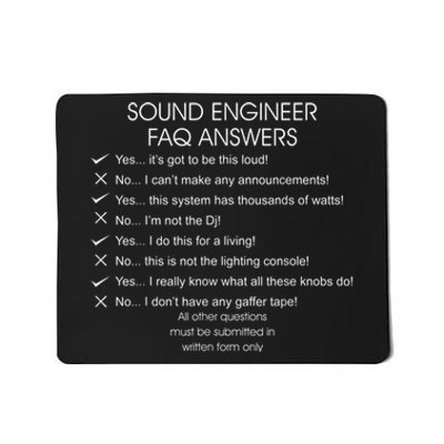 Funny Audio Engineer Definition Sound Technician Guy Gift Mousepad