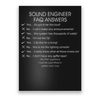 Funny Audio Engineer Definition Sound Technician Guy Gift Poster