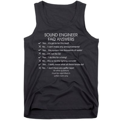 Funny Audio Engineer Definition Sound Technician Guy Gift Tank Top