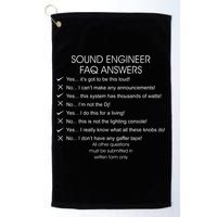 Funny Audio Engineer Definition Sound Technician Guy Gift Golf Towel