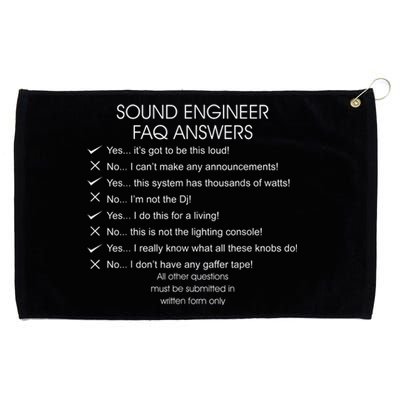 Funny Audio Engineer Definition Sound Technician Guy Gift Grommeted Golf Towel