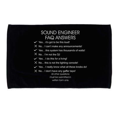 Funny Audio Engineer Definition Sound Technician Guy Gift Microfiber Hand Towel