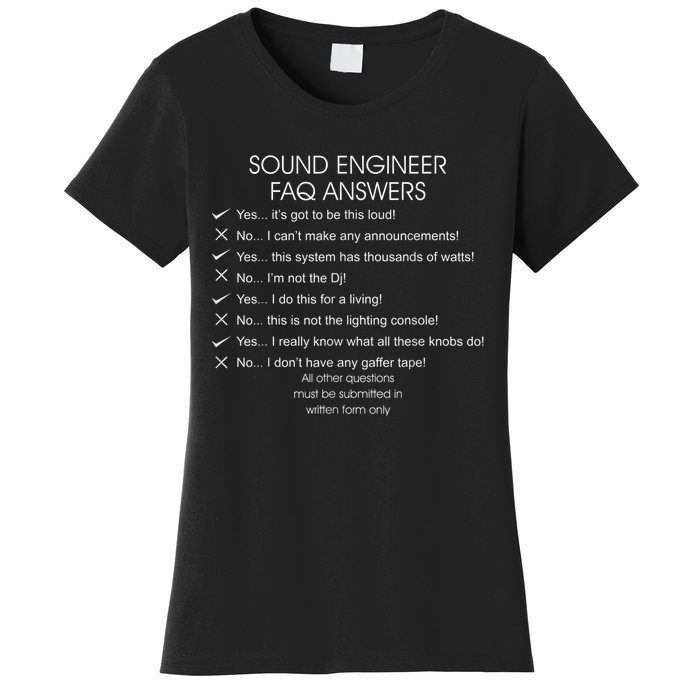 Funny Audio Engineer Definition Sound Technician Guy Gift Women's T-Shirt