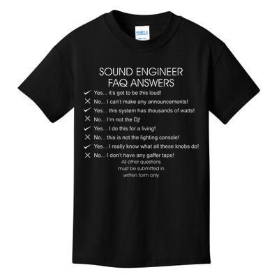 Funny Audio Engineer Definition Sound Technician Guy Gift Kids T-Shirt