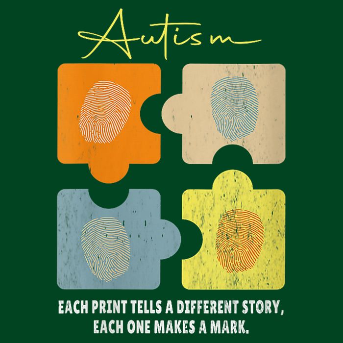 Fingerprint Autism Each Print Tells A Different Story Retro Mousepad