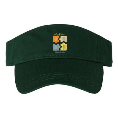 Fingerprint Autism Each Print Tells A Different Story Retro Valucap Bio-Washed Visor