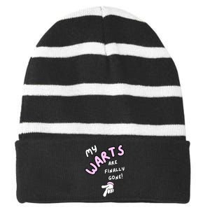 Funny And Embarrassing Gag Striped Beanie with Solid Band