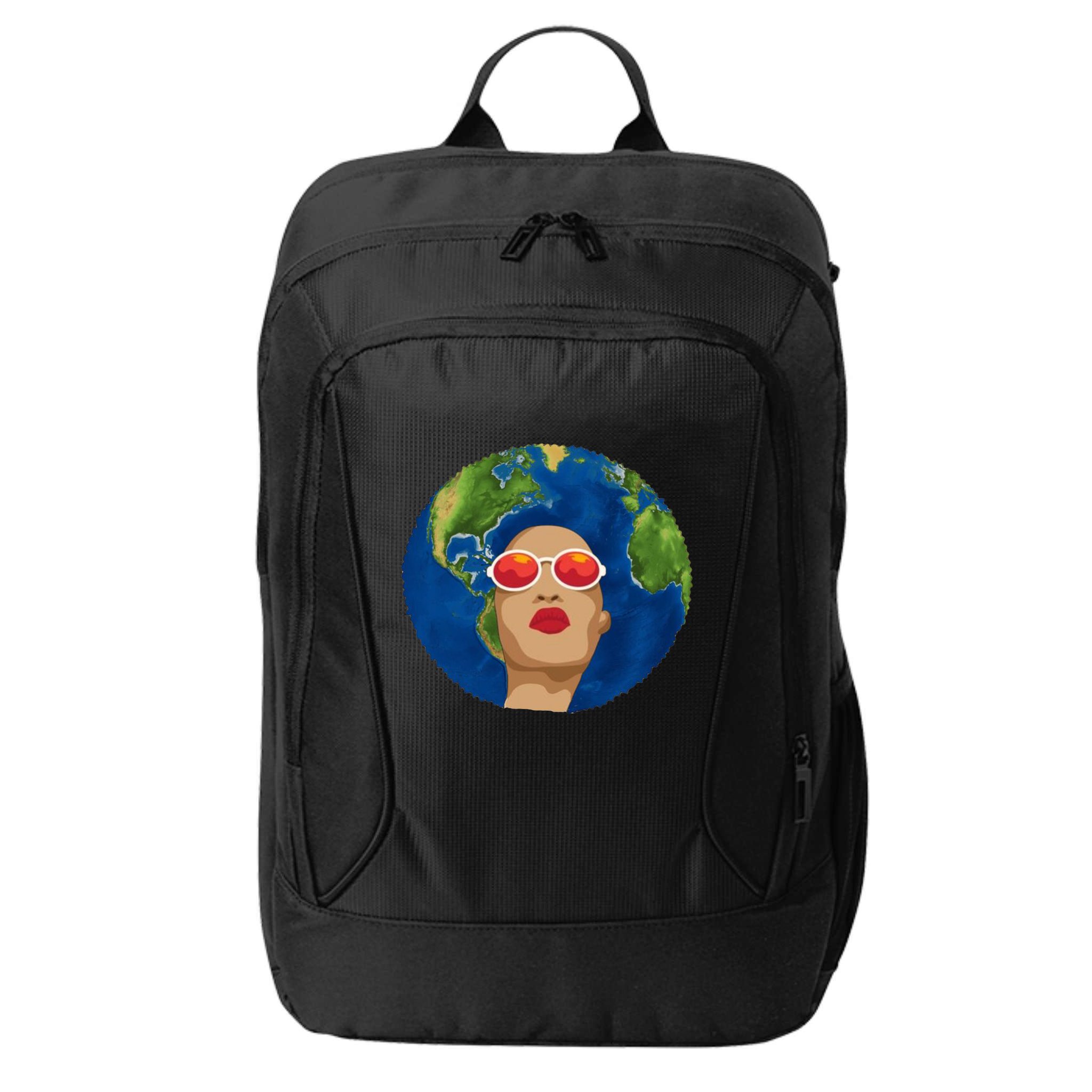 Female Afro Earth Day City Backpack
