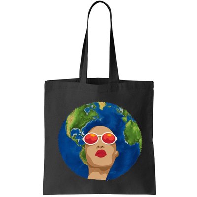 Female Afro Earth Day Bag