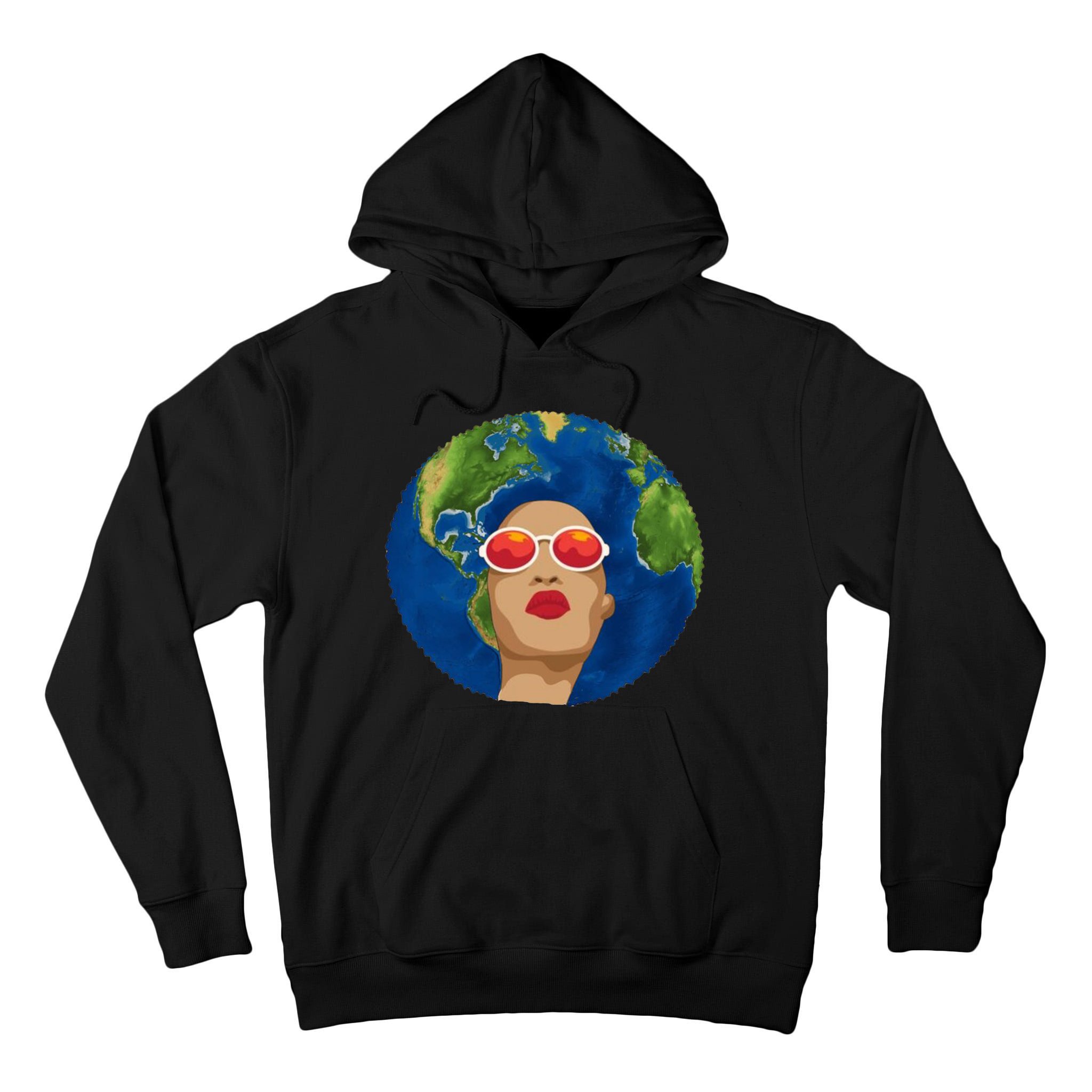Female Afro Earth Day Tall Hoodie
