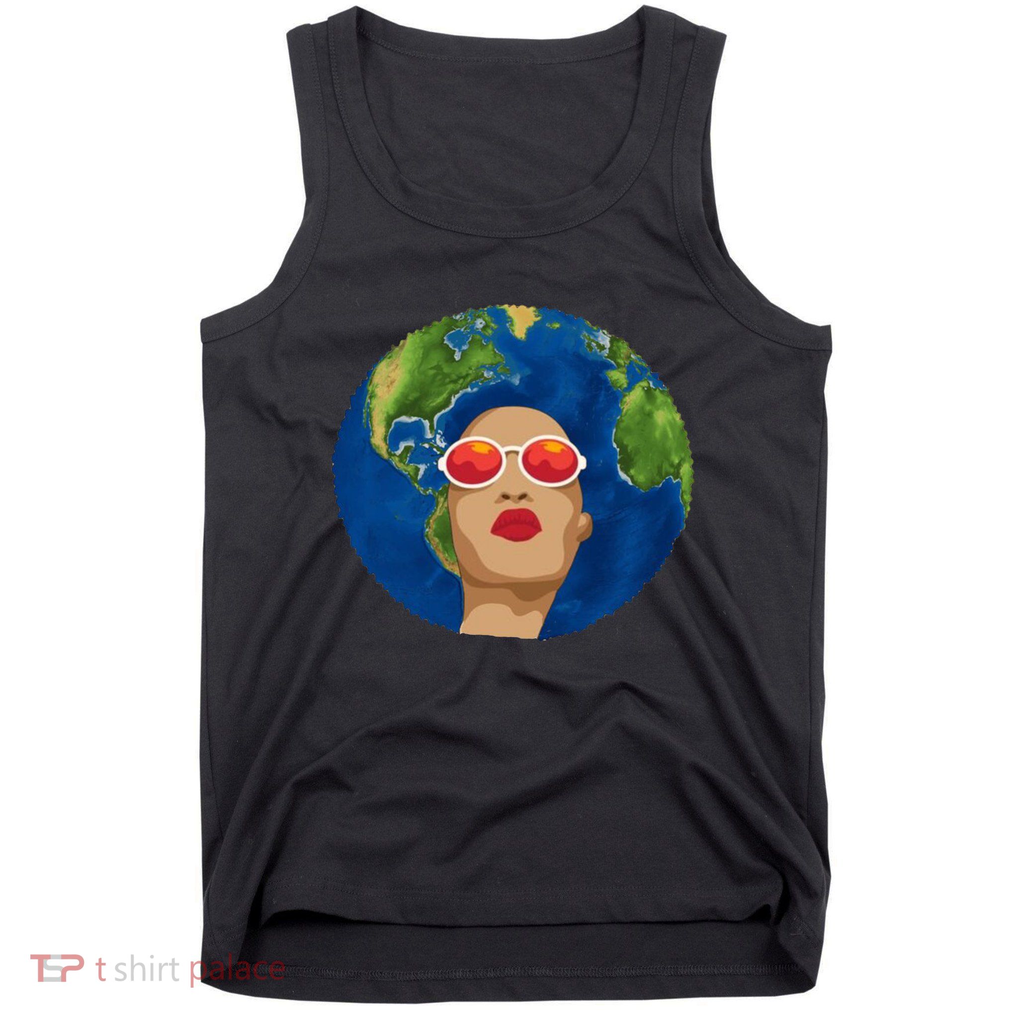 Female Afro Earth Day Tank Top