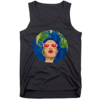 Female Afro Earth Day Tank Top