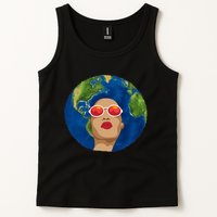 Female Afro Earth Day Tank Top