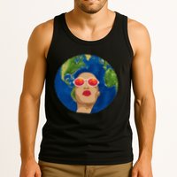 Female Afro Earth Day Tank Top