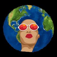 Female Afro Earth Day Tank Top