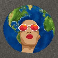 Female Afro Earth Day Cotton Canvas Backpack