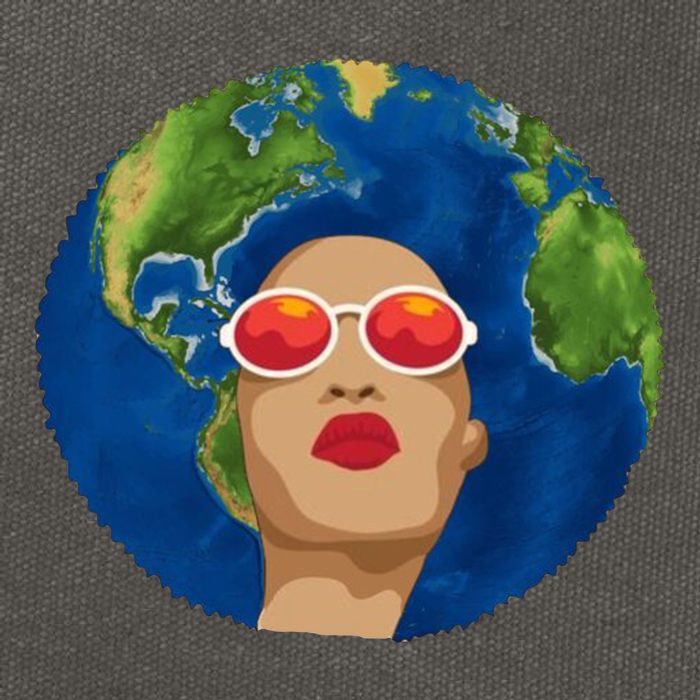 Female Afro Earth Day Cotton Canvas Backpack