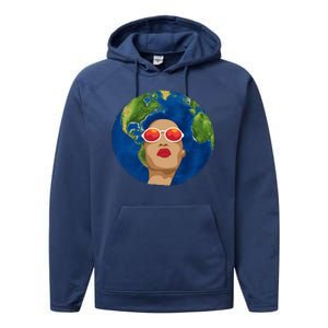 Female Afro Earth Day Performance Fleece Hoodie