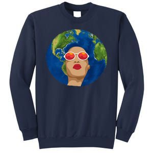 Female Afro Earth Day Sweatshirt